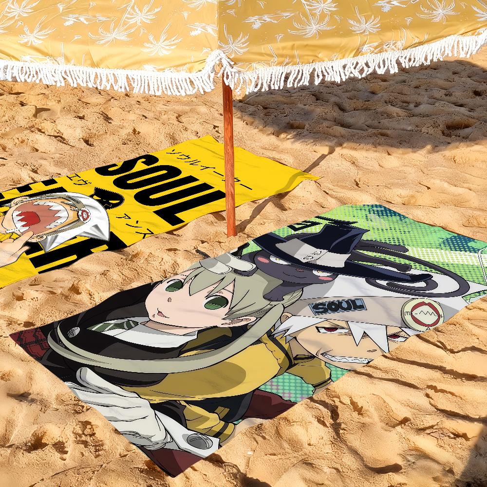 Adventure anime S-Soul E-Eater Towel Drying Bath Towel Applicable To Light Swimming Camping Yoga Beach Out
