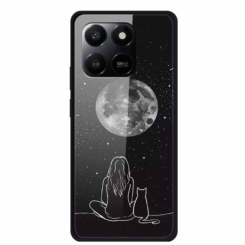 Glass Case For Honor X7d Play 10T 5G Case Soft Bumper Hard Tempered Glass Back Cover For Honor 400 Smart 2025 Phone Cases Fundas