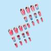 24pcs Medium Length Summer Press on Nail Full Cover False Nail with Seaside and Coconut Tree Designs
