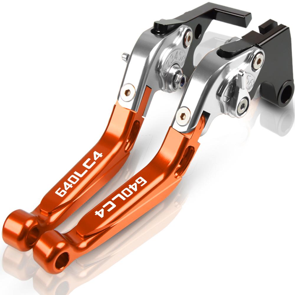 Motorcycle CNC Adjustable Extendable Foldable Brake Clutch Levers 640 LC4 Accessories For 640LC4 2003 2004 2005