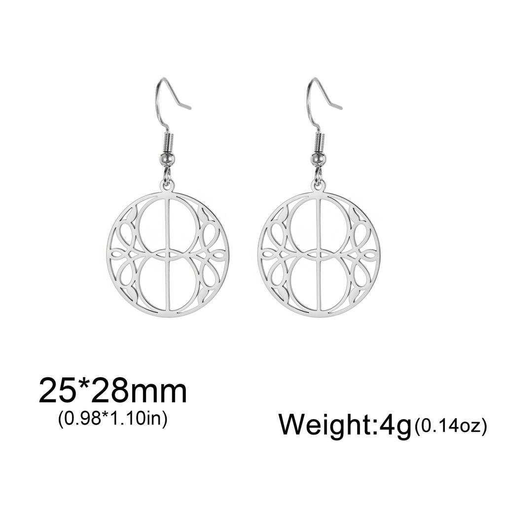 LIKGREAT Celtic Chalice Well Symbol of Avalon Dangle Earrings Stainless Steel Women Divine Feminine Blessing Amulet Jewelry Gift