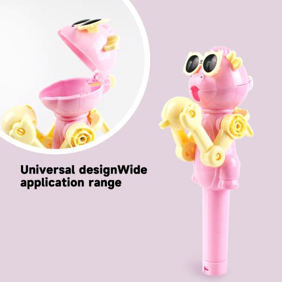 Dinosaurier-Lutscherhalter, lustiges Cartoon-Süßigkeitenaufbewahrungsspielzeug aus Kunststoff, kinderfreundliche Neuheit