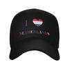 Summer Casual Baseball Cap I Love Netherlands Kpop Rock Hip Hop Hats For Unisex Women High Quality Vintage Baseball Caps