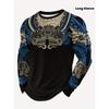 Men's Casual Long Sleeve T-Shirt with 3D Digital Print