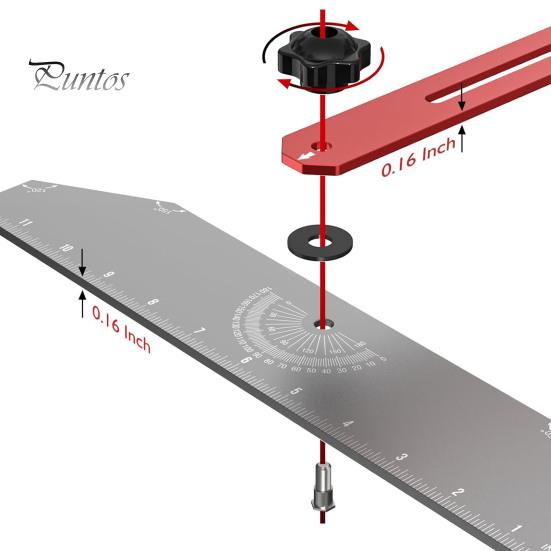 Trappetrinnmalverktøy Høy nøyaktig Justerbar Enkel å bruke bærbar trappetrinnmåler med vinkelmålemerke
