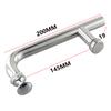 Shower Door Handle Bar 145mm Hole Sliding Glass Door Handle Bathroom Shower Stainless Steel Chrome F-shaped Bar Home Hardware