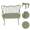 Dollhouse Double Miniature Chair ,Iron Art Children Furniture Doll House Furniture,