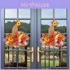 Harvest Festival Wall Decor With Sunflower And Fall Theme For Courtyard And Porch