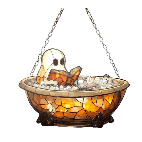 Ghost Sun Catcher Acrylic Bright Color Lampshade Pendant Halloween Party