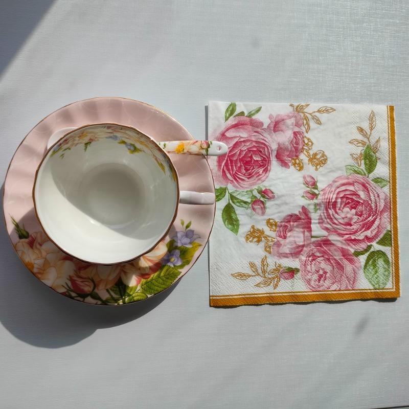 20pcs/Pac 33*33cm 2-Ply Disposable Party Napkin Floral Pattern