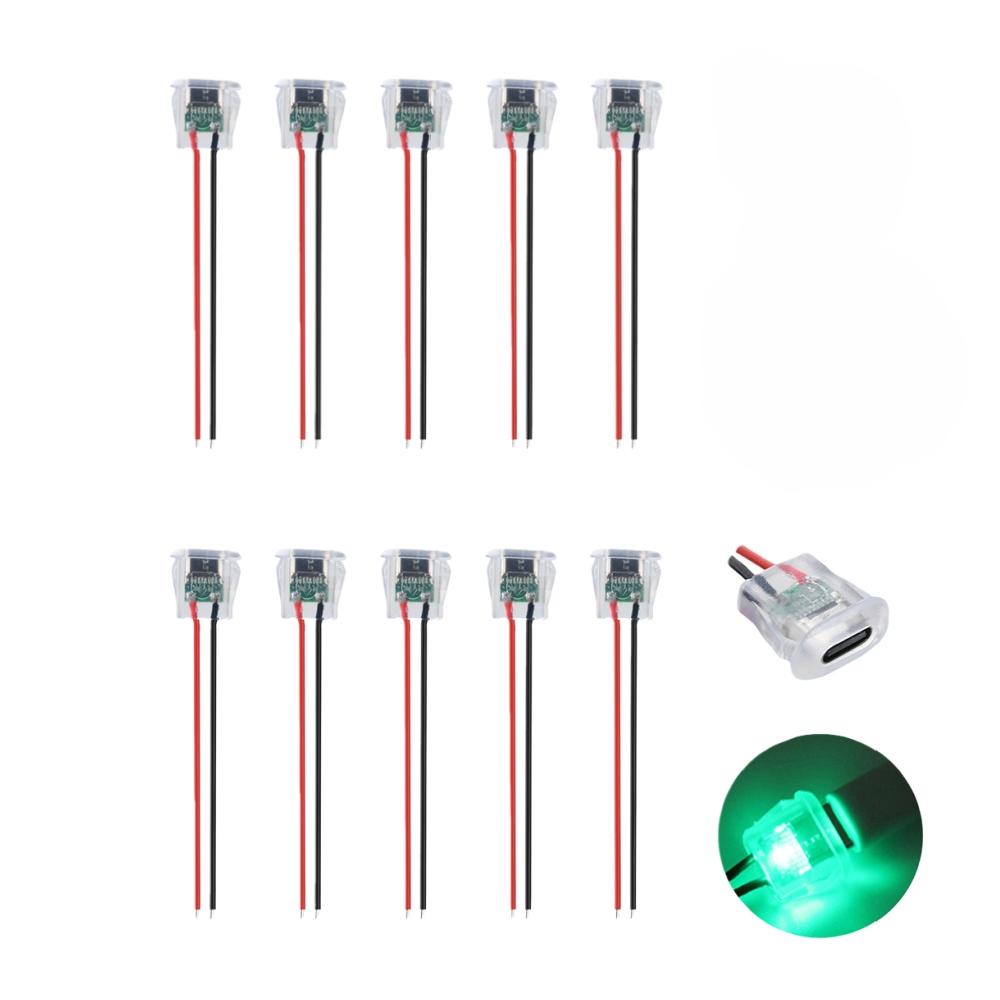 10Pcs USB Type C 2pin Connector Jack Female Type-C With card buckle DC 30V 3A Fast Charging Jack Port USB-C Charger Plug Socket