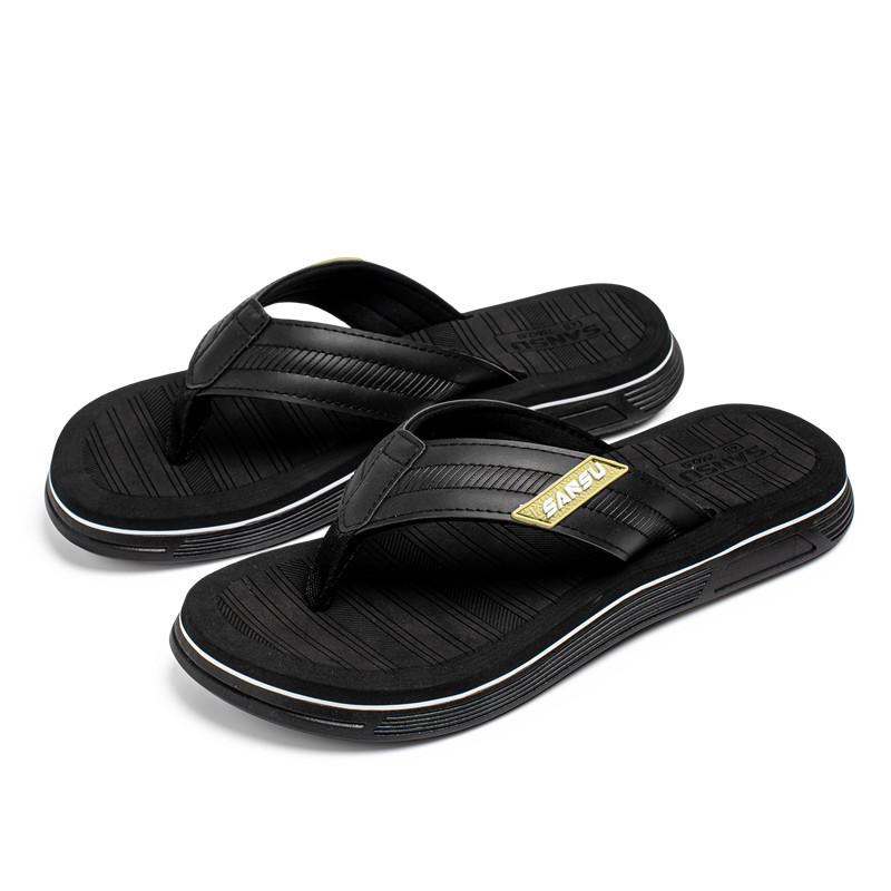 Flip-flops men's summer wear new non-slip pinch slippers men's trend outdoor beach shoes cool slippers