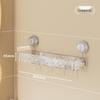Wall-Mounted Punch-Free Corrugated Suction Cup Storage Rack for Bathroom Sink and Bath Supplies