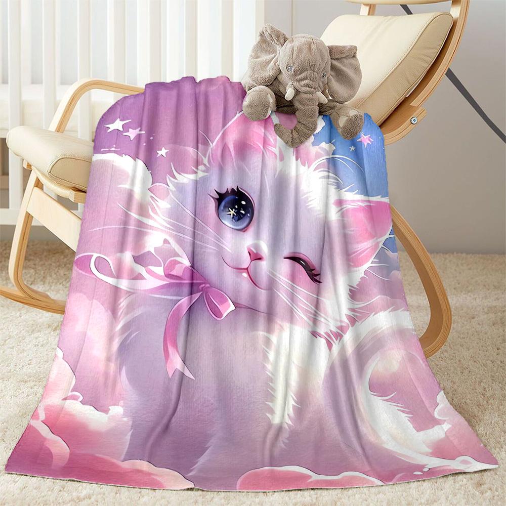 1pc Butterfly and Roses Blanket Soft Comfortable Lightweight All Season Multi Purpose Blanket Travel Camping Picnics Sofa Office Bed Living Room Gift