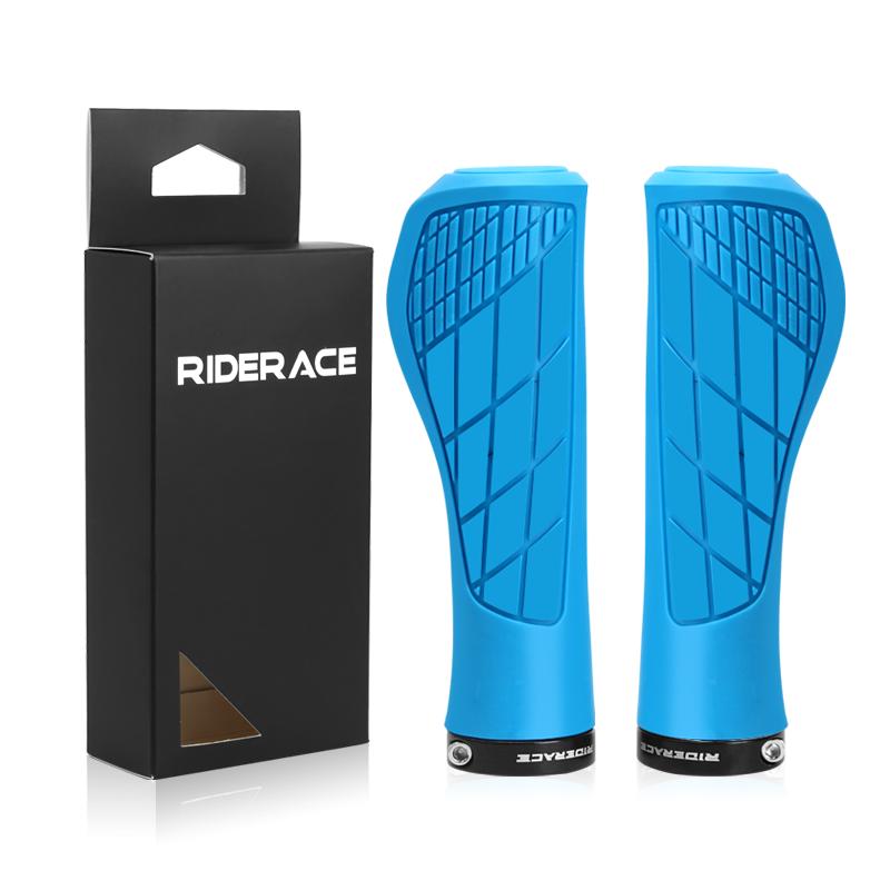 

Велосипедные ручки эргономичные резиновые мягкие удобные чехлы на руль велосипеда с одним замком противоскользящие амортизационные аксессуары для горного велосипеда синий