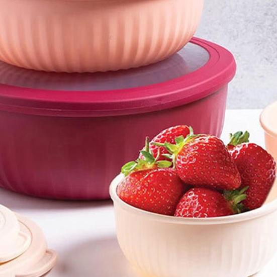 4 Stück Lebensmittelbehälter mit versiegeltem Deckel Salat Frischhaltebox Reis- und Nudelbehälter für Suppe Haferflocken Ramen Camping Studentenwohnheim