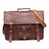 Vintage Special Goat Hide Real Leather Satchel Messenger Shoulder Brown Bag