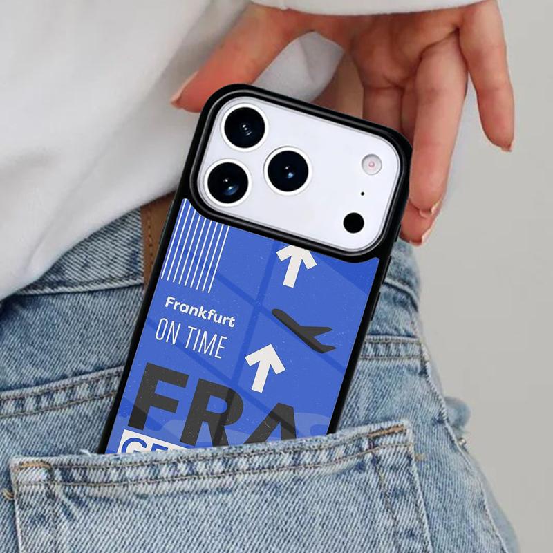 Funny Airport Code Phone Case for iPhone 16e 15 14 13 12 17 Pro Max Plus Air 17pro Cover Coque