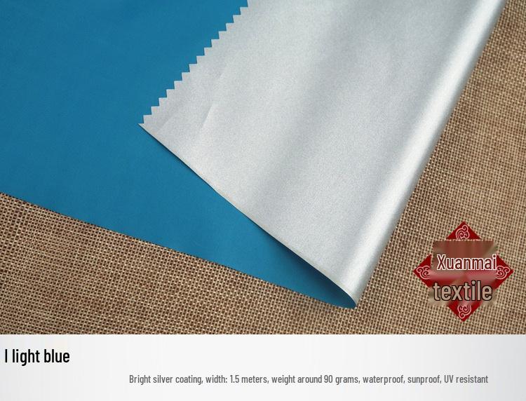 210T Silver-Coated Waterproof Dust Cover Fabric for Car, Tent, and UV Protection.