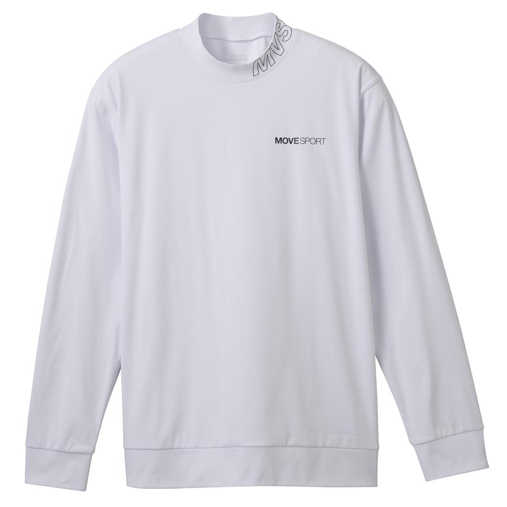 Move Sports Mock Neck Long Sleeve Shirt ST4FLTZ2MB_WH00_L Fleece-Lined