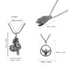 Metall Stahl Halskette für Männer mit einzigartigem Anhänger, Punk Style Kettenhalskette Verstellbarer Modeschmuck für Freund