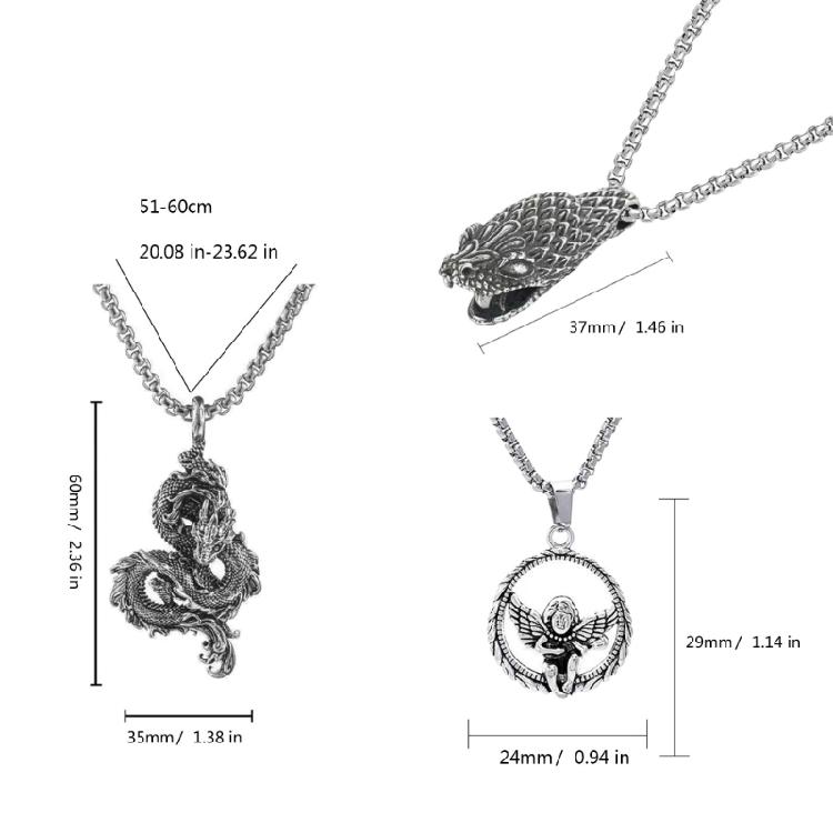Metall Stahl Halskette für Männer mit einzigartigem Anhänger, Punk Style Kettenhalskette Verstellbarer Modeschmuck für Freund