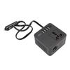 150W Car Inverter 12V 24V to 220V 110V Car Plug Outlet Inverter with Cigar Lighter Input 4 USB 1 Type C Port Universal