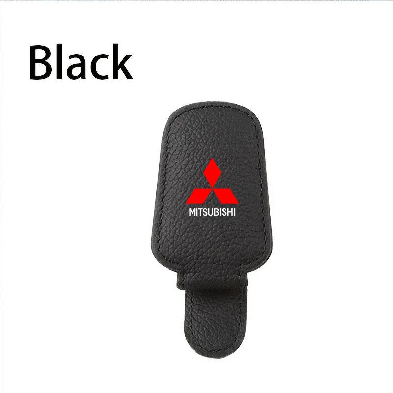 

Car Sun Visor Glasses Case Holder Sunglasses Clip protection For Mitsubishi outlander Mirage Eclipse cross Pajero ASX EVO Lancer чёрный