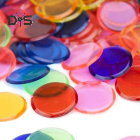 1 Set Magnetic Wands Kit with 200 Bingo Chips Multi-color Metal Ringed Transparent Discs Tokens Math Learning Counting Sorting Game Educational