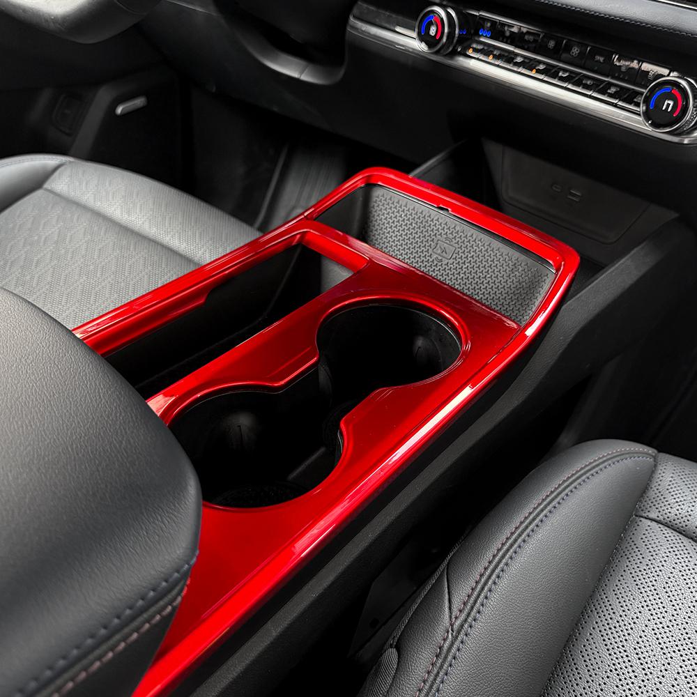 For Chevrolet Equinox LS 2025 2026 Car Tuning 1PCS Carbon Fiber Center Console Button Water Cup Frame Cover Trim Accessories LHD