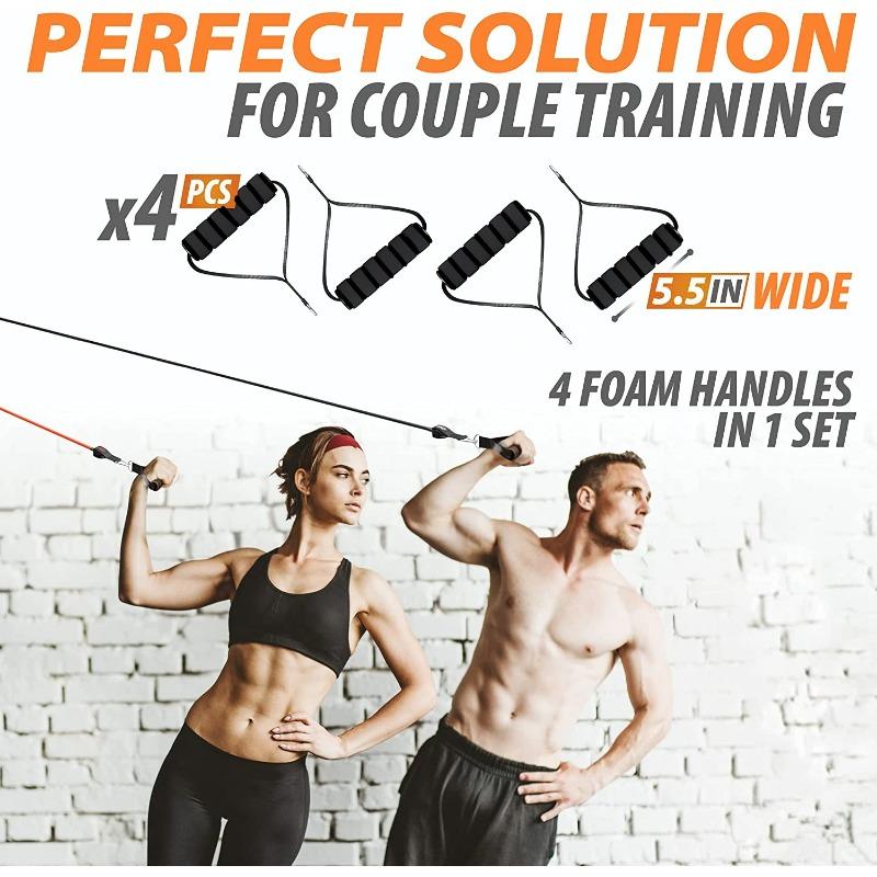 360lbs Fitness Exercises Resistance Bands Kit Elastic Tubes Pull Rope Yoga Band Training Workout Equipment for Home Gym Weight