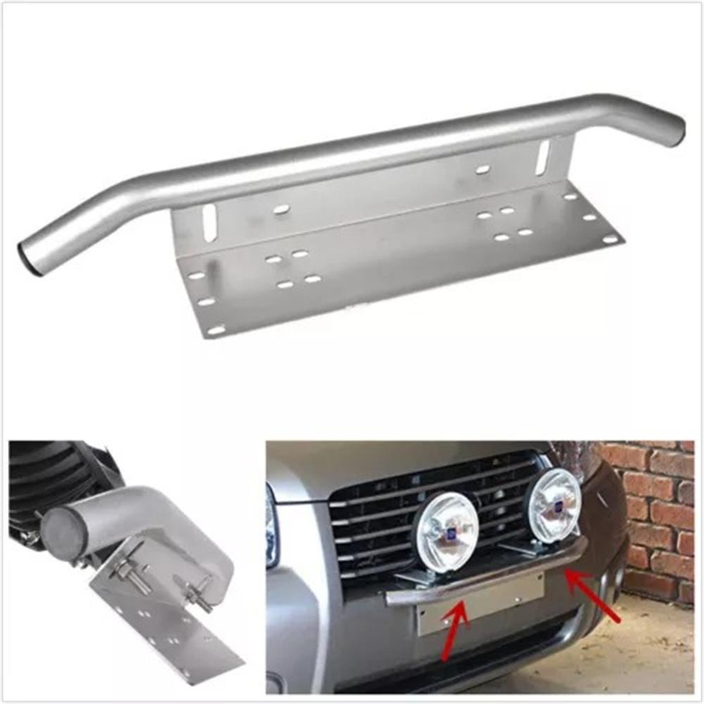 Car Front Bumper License Plate Mount Bracket Working Light Holder For Jeep Truck