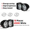30W 6500K Motorcycle ATV 18LED Headlight Spotlight Fog Spot Lamp DRL Waterproof