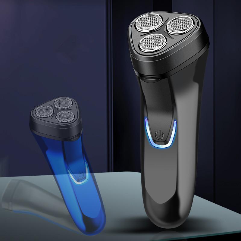 Portable Electric Mens Shaver Rechargeable Shaver Three Blade Travel Shaver