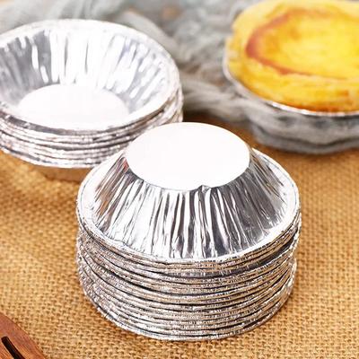 100Pcs Disposable Egg Tart Molds Aluminum Foil Cupcake Mold Cake Cookie Mold Kitchen Bakeware Tools for Tart Pie Baking Cooking