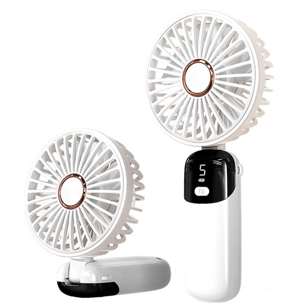 Compact Outdoor Handheld Fan With Battery Indicator Powerful Yet Quiet Operation Mini Fan For Commuting Comfort