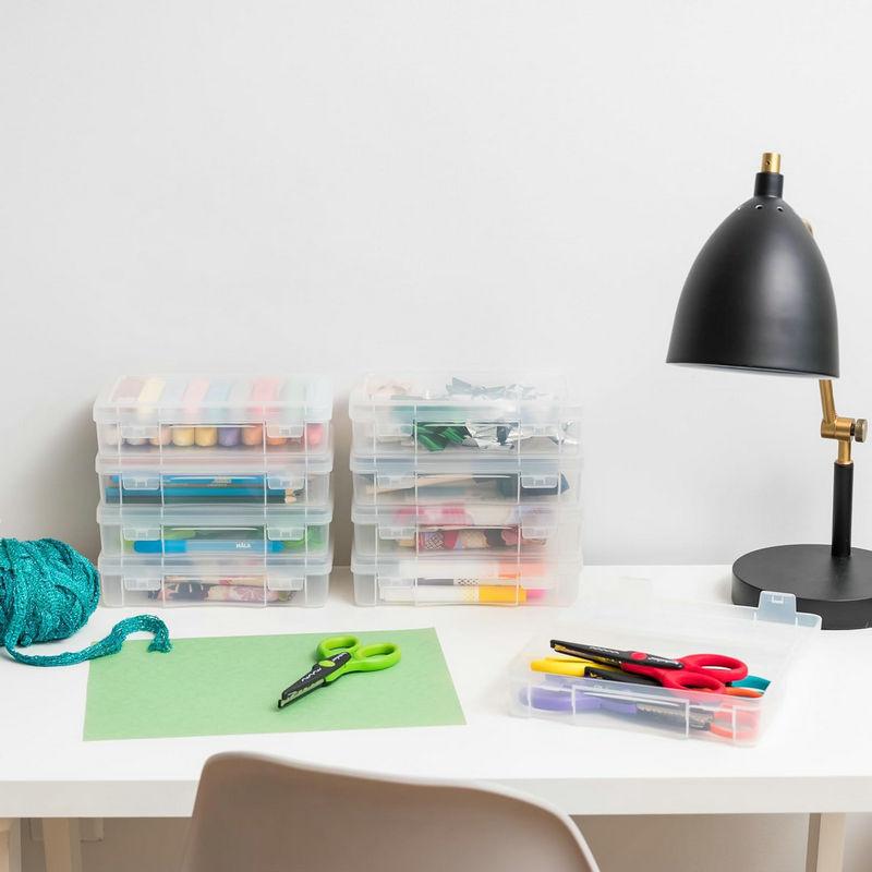 Plastic Storage Containers Box with Lid Big Capacity Clear Rectangle Box for Collecting Small Items, Beads, Crafts Accessories