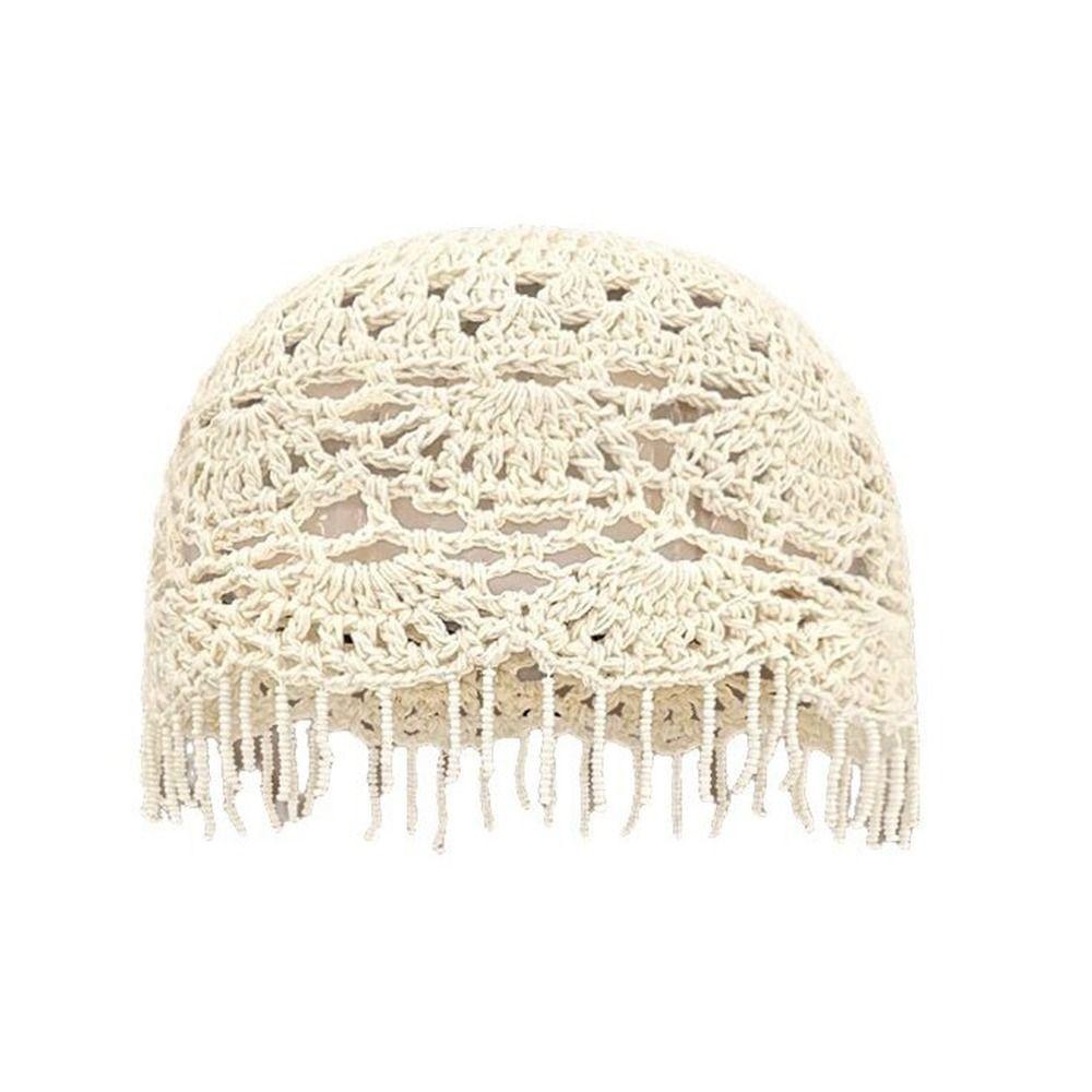 Crochet Slouchy Skull Cap Cotton Knitted Hat Fashion Women Beanie Hat Summer