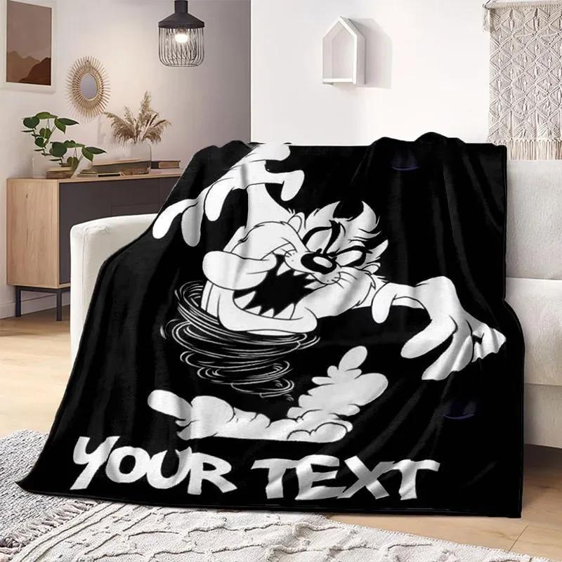Cartoon Tasmanischer Teufel Decke Leichte Warme Überwurfdecke Weiche Niedliche Großmaul Decken Für Wohnzimmer Schlafzimmer Kinderzimmer