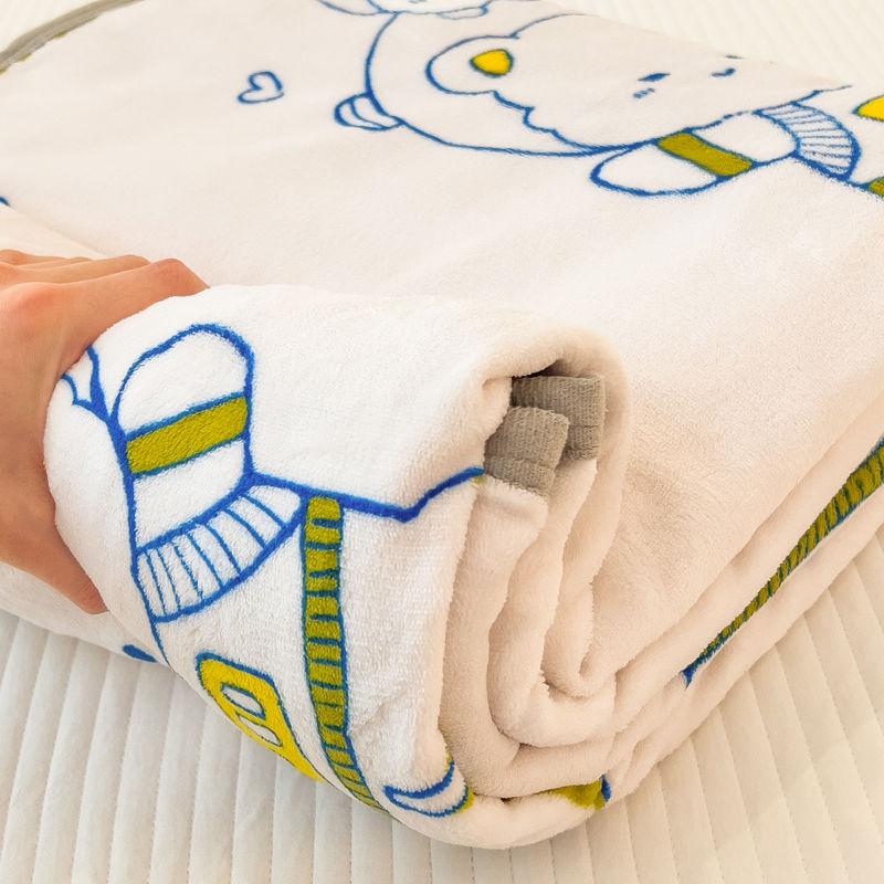 Coral Fleece Blanket Thickened Winter Blanket Bed Sheet Air Conditioning Blanket Nap Office Sofa Cover Blanket