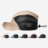 Unisex Baseballkappe mit kurzem Schirm, schnelltrocknend, halbe Netzstruktur, atmungsaktiv, für Outdoor-Camping, mit verstellbarem Riemen