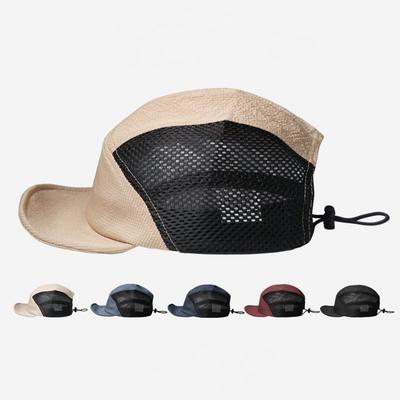 Unisex Short Brim Baseball Cap Quick-Dry Half Mesh Breathable Outdoor Camping Hat with Adjustable Strap