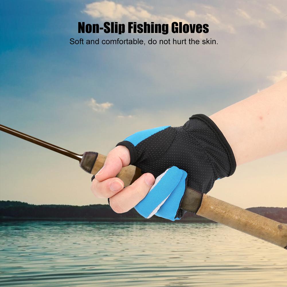 Outdoor Fishing Gloves Breathable Sweat Absorbing 3 Fingerless Sun Protection for All SeasonsFishing Gloves