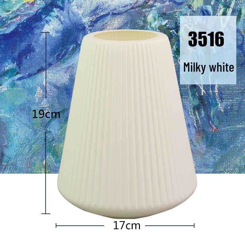 Nordic-Style Creative Plastic Vase: Multi-Color & Design Options for Green Plants & Dried Flowers