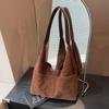 2025 Women's High-End Autumn Frosted Tote: Large Capacity Fashion Commute Shoulder Bag