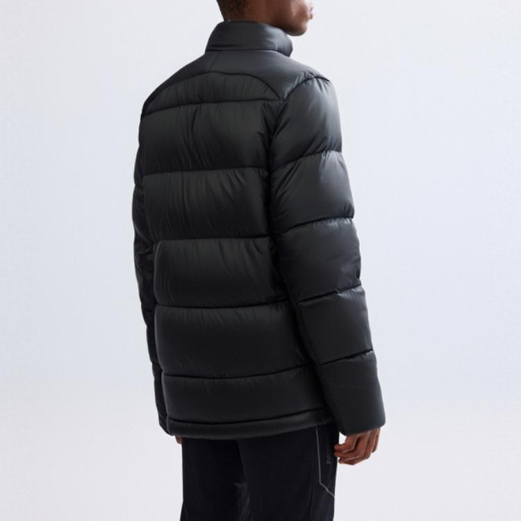 Salomon Outline Outdoor Series Warm Windproof Zipper Stand Collar Down Jacket Men Jackets Deep-Black C22819