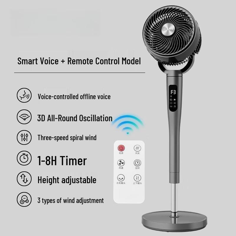ZISIZ Smart Voice & Remote Control Air Circulation Floor Fan