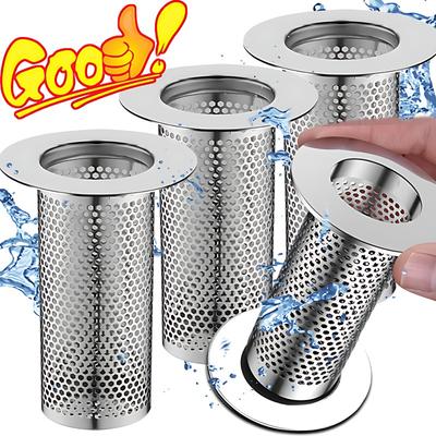 Bodenablauffilter aus Edelstahl, Netz für Küche und Bad, Waschbecken, Anti-Verstopfungsfilter, Badewanne, Haarfänger, Duschlecksieb, Abflüsse