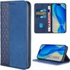 Case for iPhone 17 Pro Max, Protection Flip Case Synthetic Leather Relief Mosaic Navy Blue