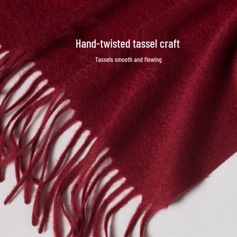 Hengyuanxiang Men's Cashmere Blend Solid Scarf